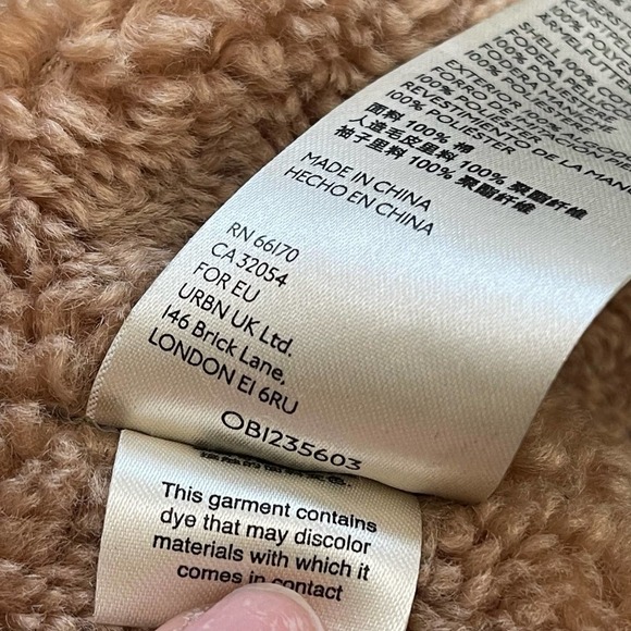 Anthropologie Pilcro Button-Front Sherpa-Trimmed Denim Jacket Medium Blue XS - Picture 11 of 14